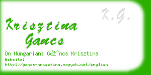 krisztina gancs business card